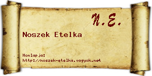 Noszek Etelka névjegykártya